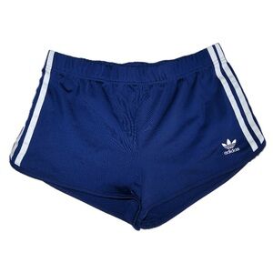 Navy mini adidas shorts